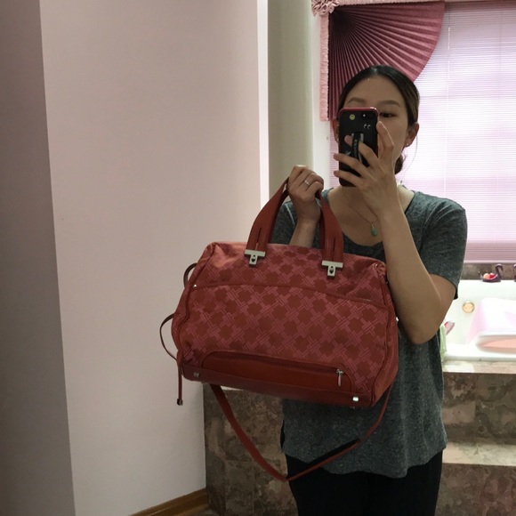 Tumi canvas and leather travel duffel bag - Picture 4 of 8